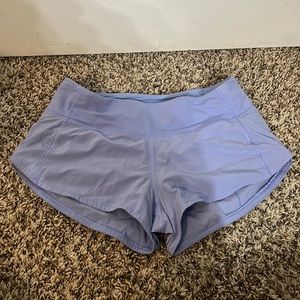 Purple-Blue Lululemon Speed Up Shorts 2.5” Inseam
